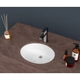 thumbnail image 6 of 16.5"x13.4" White Ceramic Oval Undermount Bathroom Sink with Overflow, 6 of 7