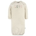 thumbnail image 3 of Gerber Baby Neutral Lap Shoulder Gowns, 4-Pack, Preemie-0/6 Months, 3 of 8