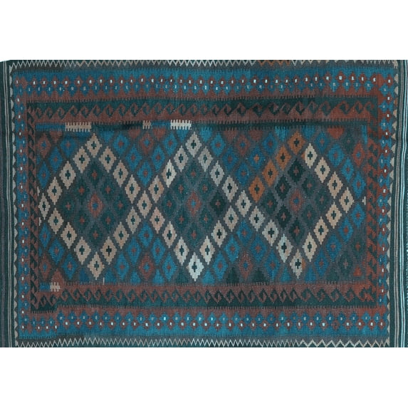 Ahgly Company Indoor Rectangle Persian Light Blue Traditional Area Rugs, 7' x 9'