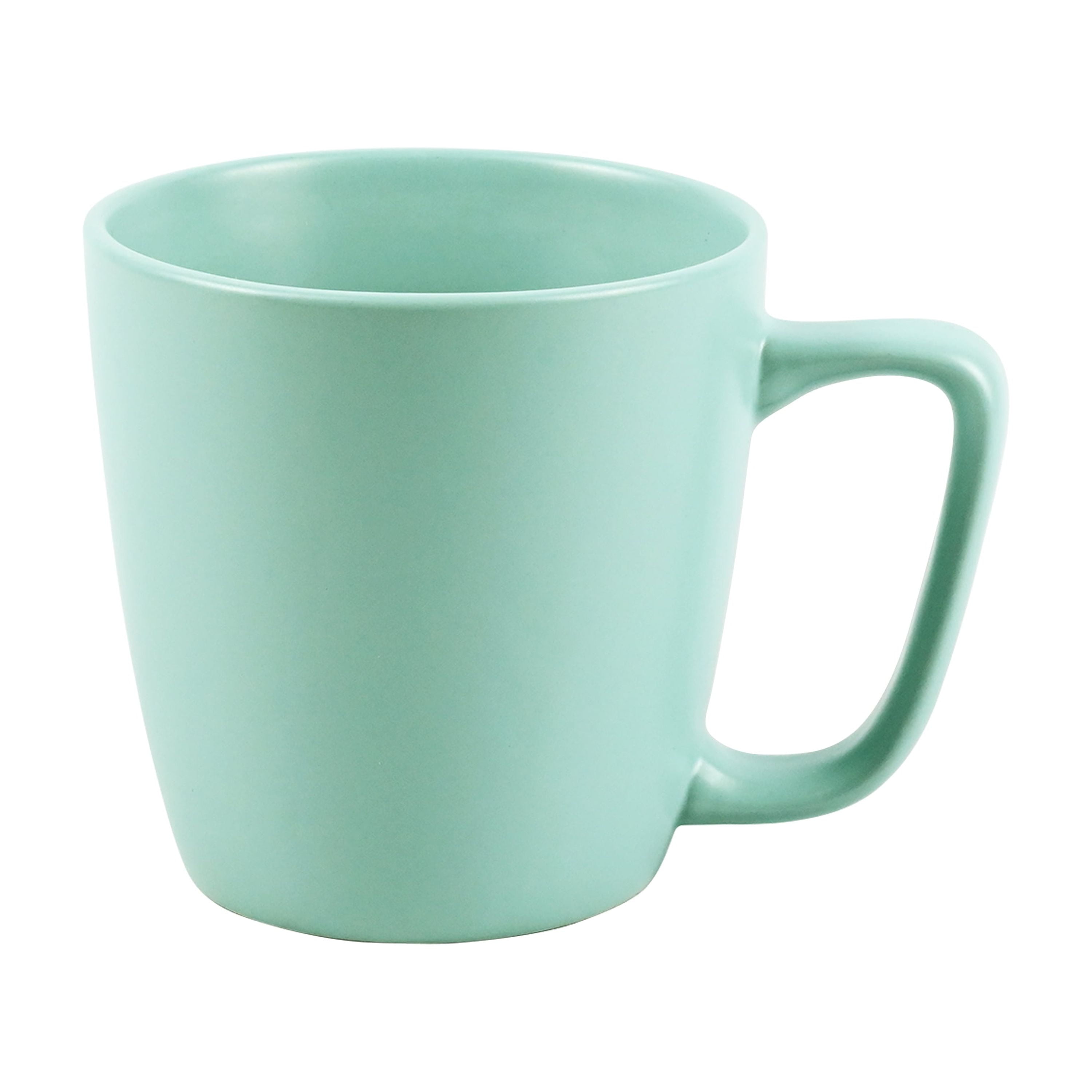(4 pack) Mainstays 14 oz Solid-Colored Stoneware Mug, Mint