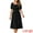 Black, variant on DARING DIVA Eyelet Square Neck Short Sleeve A Line Midi Dress S White