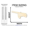 thumbnail image 2 of Unfinished Wood Cannon Shape | DIY Craft Cutout | up to 46" DIY 36" / 3/4", 2 of 3