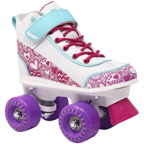 Lenexa Doodle Patins à Roulettes pour Enfants - Grands Enfants 1 (Rose/blanc)