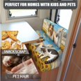 thumbnail image 6 of SCRAWLGOD Collie Horse Sunflower Print Stretch RV Dinette Cushions Slipcover, 2 Backrest Cover and 2 Bench Cover Anti Dust Stain Resistant RV Dinette Booth Cushions Slipcover, 6 of 8