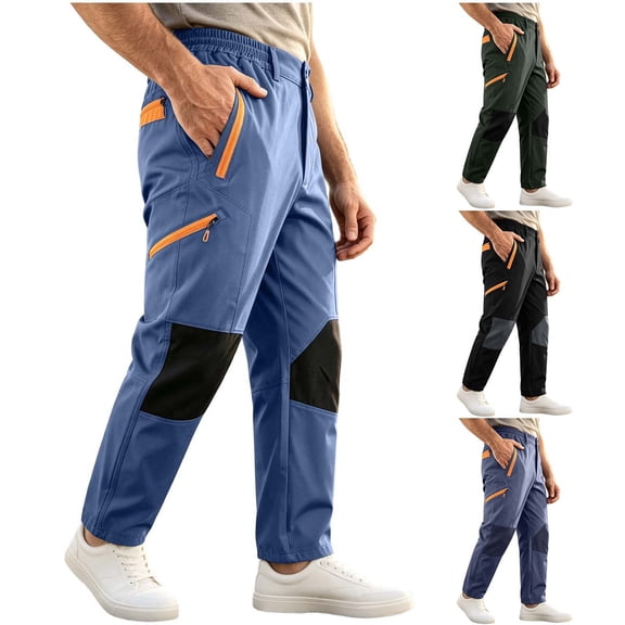 YABCSAZ Mens Softshell Hiking Pants Windproof Water Resistant Stretch Knee Reinforced Multi Pocket Cargo Pants Outdoor Work Pants Athletic Climbing Trousers for Men