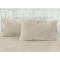 thumbnail image 3 of Great Bay Home Solid Velvet Plush Warm and Cozy Fleece Sheet Set (Full, Stone Grey), 3 of 7