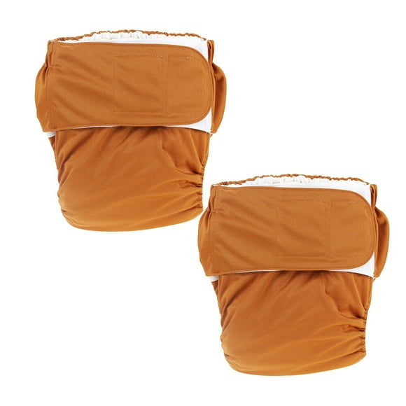 SHOWERORO Couche d'Incontinence Ajustable pour Aînés Fibre Super Douce Café 1ensemble