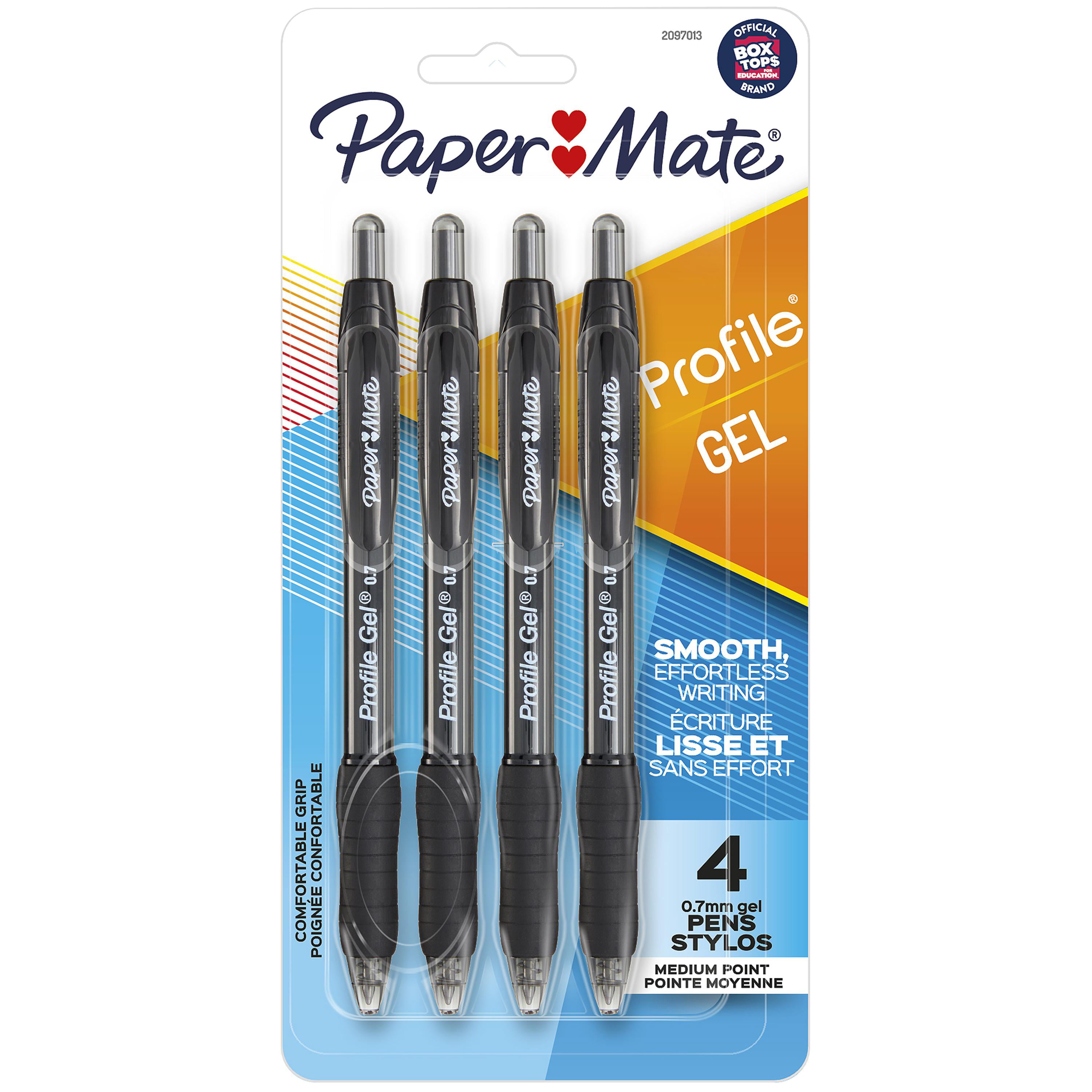 Paper Mate Gel Pens Black Medium 12 Count 0.7mm 
