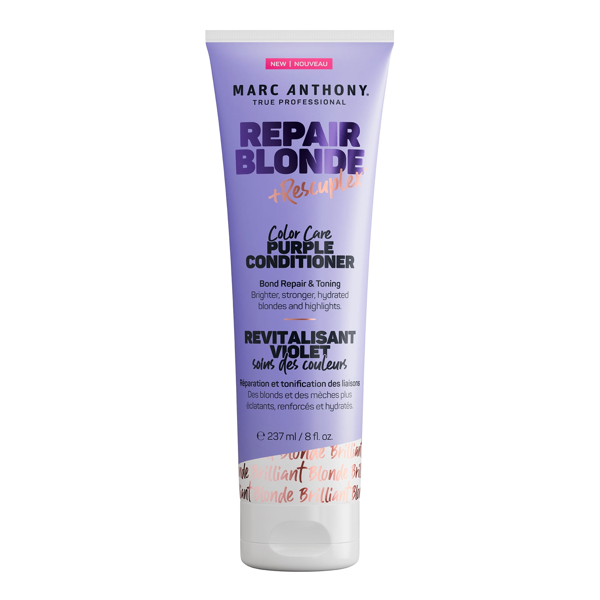 Marc Anthony Purple Conditioner, Repair Blonde Rescueplex Color Care - Neutralizes Brassy Tones and Repairs Bonds, 8oz, MARC ANTHONY REPAIR BLONDE COND