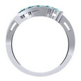 thumbnail image 4 of Dazzlingrock Collection 0.35 Carat (ctw) 925 Sterling Silver Round Blue Diamond Bridal Five Stone Wedding Band 1/3 CT, Size 5.5, 4 of 4