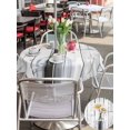 thumbnail image 5 of Outdoor Tablecloth with Umbrella Hole for Patio/Picnic/Party/Camping, Botanical Daisy Waterproof Table Cloth Round Cover Washable, Country Botanical Vase Flowers Wooden Grain (Dia 60"), 5 of 8
