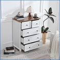 thumbnail image 2 of Dressers, 5 Deep Drawer Tall Chest of Drawers, White Storage | Ivory White | MDF,Pine, 2 of 8