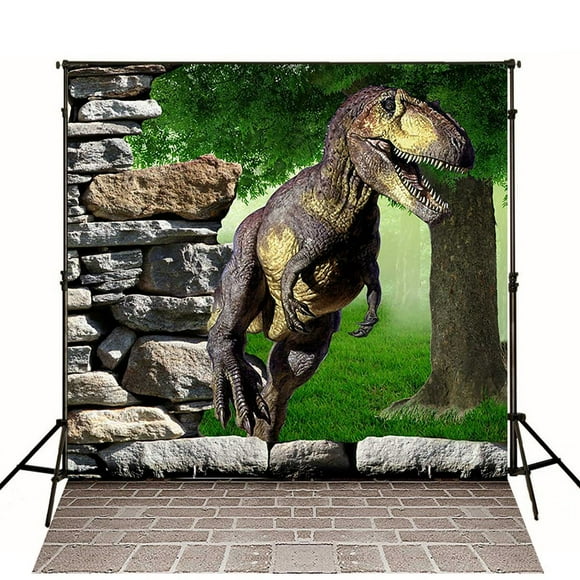 EREHome Polyester Fabric 3D Dinosaur Broken White Wall Background Cloth 5x7ft Photo Backdrop Kids and Studio Backdrops