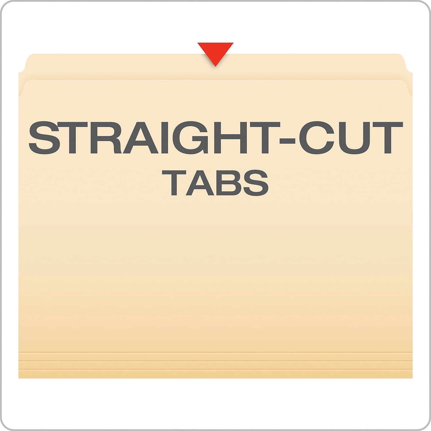 Reinforced Top File Folders, Straight Tab, Letter Size, Manila, 100/box