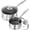 1+2QT, variant on Three-layer stainless steel non-stick cookware set with lid, suitable for induction cooktops and heavy-duty use. Honeycomb interior for easy cleaning. 1 quart + 2 quart capacity. Two-piece set. Dishw