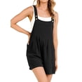 thumbnail image 6 of Cenuakty Women Overalls Shorts, Sleeveless Solid Loose Summer Jumpsuit Playsuit for Casual Daily, 6 of 9
