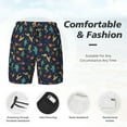 thumbnail image 5 of Lsque Mens Swim Trunks Shells and Seaweed Pattern - Bathing Suit Compression Liner - Beach Swim Shorts Swimwear - (S-3XL) - Stretch Quick Dry -X-Large, 5 of 9