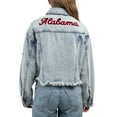 thumbnail image 3 of Women's Hype and Vice Denim Alabama Crimson Tide Lightwash Full-Button Jean Jacket, 3 of 3