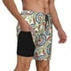 thumbnail image 2 of Balery Paisley Floral 5 Bañador para hombre, shorts de playa de secado rápido con entrepierna y forro de compresión-Medium, 2 of 6