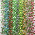 thumbnail image 2 of Fairnull Artificial Flower 3D Not Wither Vibrant Multicolor Artificial Wreath Flowers Ornament for Home, 2 of 6