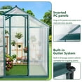 thumbnail image 4 of Aoile 6' x 8' Polycarbonate Greenhouse, Heavy Duty Walk-in Greenhouse with Lockable Doors & Adjustable Vent Window for Outdoors, 4 of 9