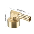 thumbnail image 3 of Uxcell 10mm Barbed x G1/2 Female Thread Brass Hose Barb Fitting Elbow, 3 of 6
