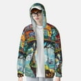 thumbnail image 2 of Gaeub Whimsical Treehouse Painting Men's and Women's UPF 50+ Long-Sleeved Sun Protection Clothing, Fishing Shirt Long Sleeve Zip-X-Large, 2 of 7
