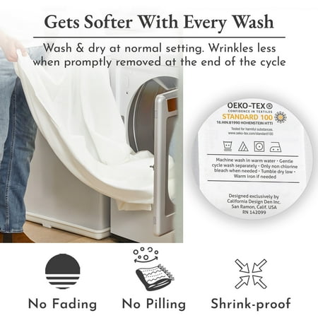 California Design Den Deep Fitted King Sheets, 1 Pc - Soft 100% Cotton Sateen, Durable All-Around Elastic - Pink Fitted Sheet