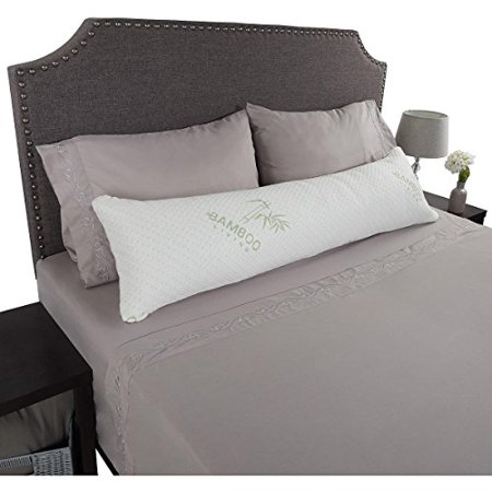 Lavish Home Memory Foam Body Pillow With Bamboo Fiber Cover
