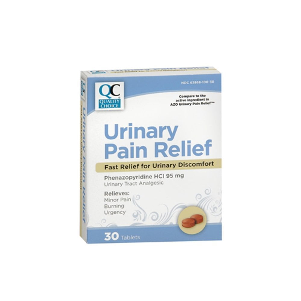 4 Pack Quality Choice Urinary Pain Relief 30 Tablets Compare To Azo