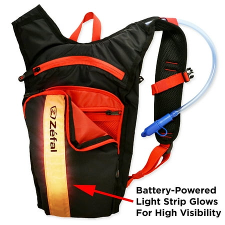 Zefal 1.5 Liter Hydration Pack - Light Up Strip (Running, Biking, Hiking, Camping, Outdoor Activity, Unisex)