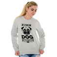 thumbnail image 4 of Only My Dog Understands Me Pet Lover Unisex Plus Fleece Graphic Sweatshirt Brisco Brands 4X, 4 of 5
