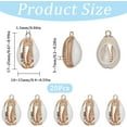 thumbnail image 4 of 1 Box Shell Charms Natural White Cowrie Seashells Charm Conch Shells Electroplated Charms Summer Ocean Sea Charm for Jewelry Making Charm Necklace Bracelet Earring DIY Craft, 4 of 9