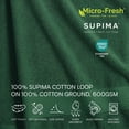 thumbnail image 3 of Toalla de baño Lacoste Heritage, 100% algodón Supima, color verde cocodrilo, 3 of 7