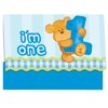 Club Pack of 48 Cute Bears 1st Birthday - Boy Party Paper Invitations 7"