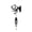 E, variant on HHJZPR Halloween Metal Dead Tree Branch Hanging Bell Decor, 7.87in No Drill Acrylic Ghost Black Cat Silhouette Wind Chime Ornament, Gothic Front Door Wall Hanging Decor