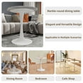 thumbnail image 4 of Dining Tables Marble-Top Round Side Table with Tapered Pedestal Base, Ideal for Living Room, Modern Minimalist Design,Modern Dining Tables, 4 of 8