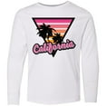 thumbnail image 3 of Inktastic California with Triangle and Palm Trees Long Sleeve Youth T-Shirt, 3 of 5