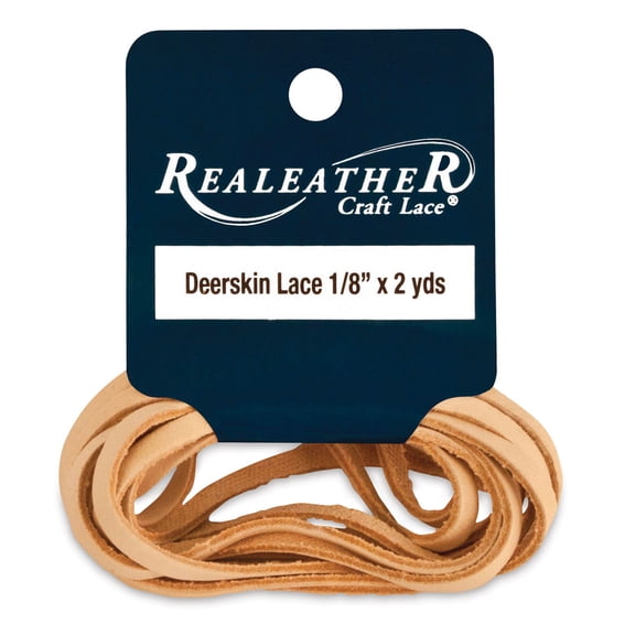 Realeather Deerskin Lace - 1/18" x 6 ft, Buckskin