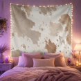 thumbnail image 2 of Abstract Animal Print Shapes on Light Background, Calming Minimalist for Nature Lovers, Neutral Earthy Wall Art, Housewarming Gift, Tapestry Wall Hanging for Living Room and Bedroom, 2 of 7
