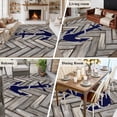 thumbnail image 6 of Nautical Anchor Area Rug 5x8 Washable Rug Non Slip Summer Coastal Ocean Vintage Wood Large Area Rug Soft Stainresistant Indoor Floor Carpet for Living Room Bedroom Home Office Dining Room Nursery, 6 of 7