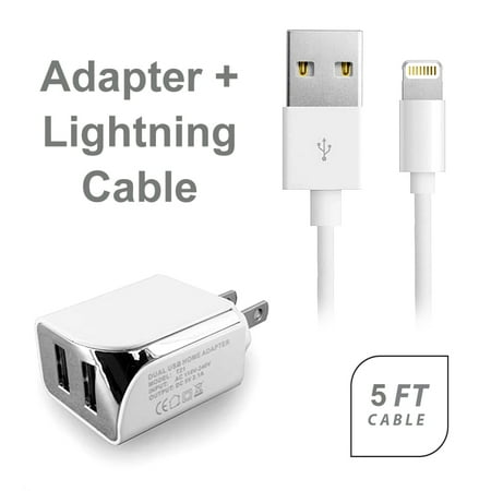 T Mobile Le Ipad Mini 2 Accessory Kit In 1 White Amp Dual Usb Wall Adapter 5 Feet 8 Pin Data Sync Charging Cable T Mobile Le Ipad Mini 2 Accessory Kit In 1 White Amp Dual Usb Wall Adapter 5 Feet 8 Pin Data Sync Charging Cable