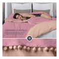 thumbnail image 3 of Funda de Edredón Duvet con Pompones y Fundas de Almohada Esquimal (Rosa - Durazno, King Size), 3 of 7