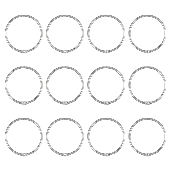 Shower Curtain Rings, Hooks Rings Rust Proof, Anti-Drop Round for Curtain,Silver