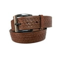 thumbnail image 2 of Leather Belt Office Work Wear Men Jean Trouser Women Basket Weave Tan - 36, 2 of 4