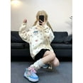 thumbnail image 3 of Chiikawa Cute Hachiware Cartoon Full Printed Hooded Sweatshirt Cardigan Women's Sweet Niche Spring and Autumn Zipper Jacket, 3 of 10