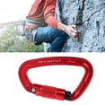 thumbnail image 1 of Clip de Randonnée, Grande Capacité de Charge Haute Résistance Aluminium Aviation et Acier Inoxydable Verrouillage Automatique Boucle de Clip d'Escalade pour Extérieur Rouge avec Axe Noir, Noir avec Rouge, 1 of 7