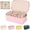 Pink, variant on Familiarn Travel Jewelry Box with Small Pouches, Portable PU Leather Jewelry Organizer Box with 12 Small Pouches, Large Capacity Waterproof Familiarn Jewelry Case for Earring, Necklace, Rings (Yellow)