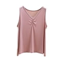 thumbnail image 2 of YueHuiYing Womens Tank Tops Square Neck Ruched Sleeveless Summer Casual Basic Tops for Vacation Daily Wear Trendy, 2 of 4