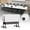 White-55.1in, variant on 4FT Modular Flip Top Folding Conference Table with Cable Management 2pcs Mobile Training Desk for Office Classroom,Dark Gray